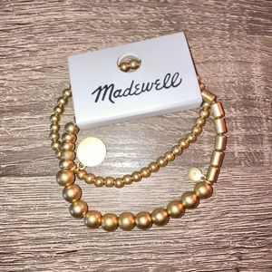 Madewell Gold Stretch Bracelets Set of Two